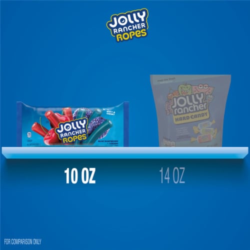 JOLLY RANCHER Ropes Blue Raspberry and Cherry Flavored Candy Bag Perspective: bottom