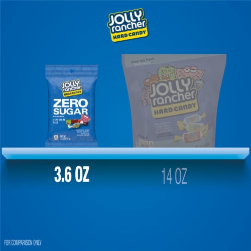 JOLLY RANCHER Zero Sugar Assorted Fruit Flavors Hard Candy Bag Perspective: bottom