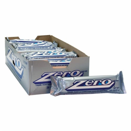 Zero® Caramel Peanut and Almond Nougat White Fudge Candy Bar Perspective: bottom