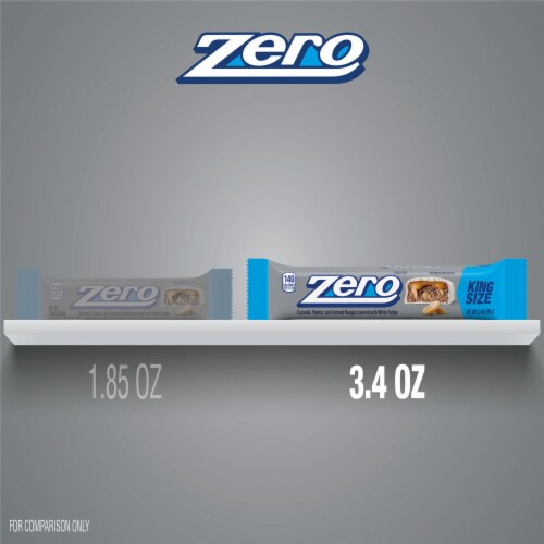 ZERO White Fudge Caramel Peanut Almond Nougat King Size Candy Bar Perspective: bottom