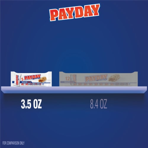 PAYDAY Peanut Caramel Snack Size Candy Bars Perspective: bottom