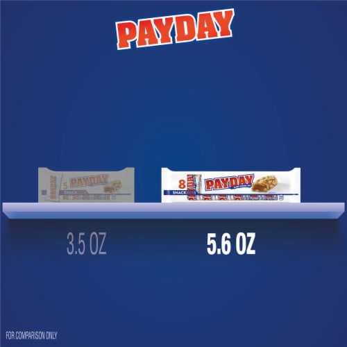 PAYDAY PAYDAY Peanut Caramel Snack Size, Candy Bars Bag, 11.6 oz 