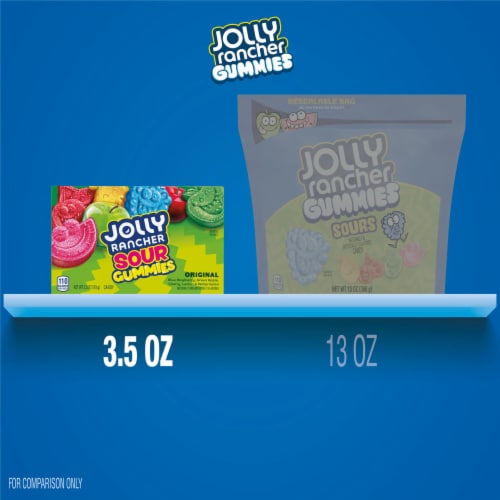 JOLLY RANCHER Sour Gummies Assorted Fruit Flavored Candy Box Perspective: bottom