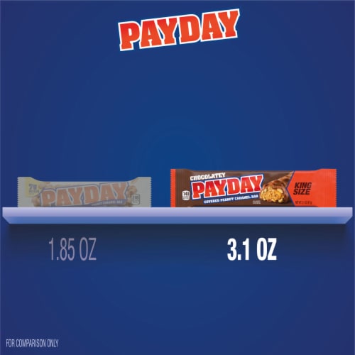 PAYDAY Chocolatey Peanut Caramel King Size Candy Bar Perspective: bottom