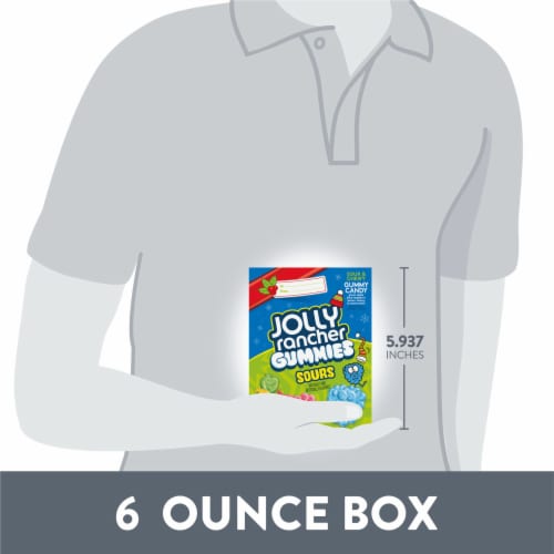 JOLLY RANCHER Gummies Sours Assorted Fruit Flavored Christmas Candy Gift Box Perspective: bottom