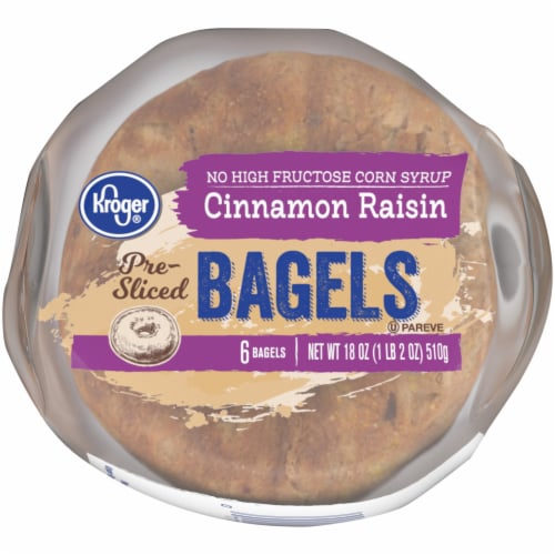 Kroger® Cinnamon Raisin Pre-Sliced Bagels Perspective: bottom