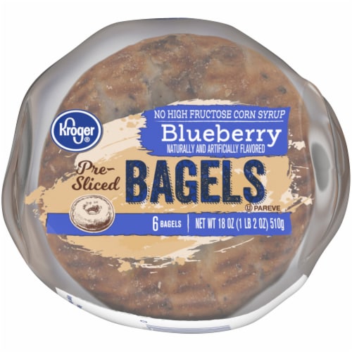 Kroger® Blueberry Pre-Sliced Bagels Perspective: bottom