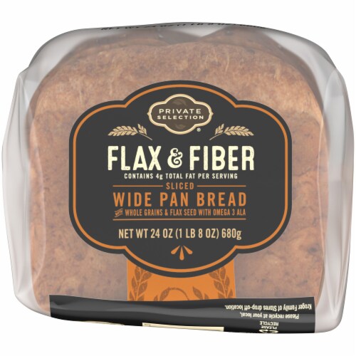 Private Selection® Flax & Fiber Sliced Wide Pan Bread Perspective: bottom