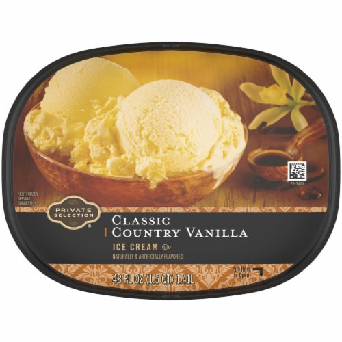 Private Selection® Classic Country Vanilla Ice Cream Tub Perspective: bottom