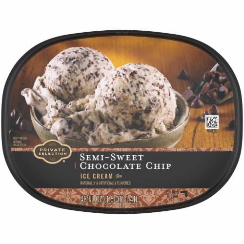 Private Selection® Semi-Sweet Chocolate Chip Ice Cream Tub Perspective: bottom