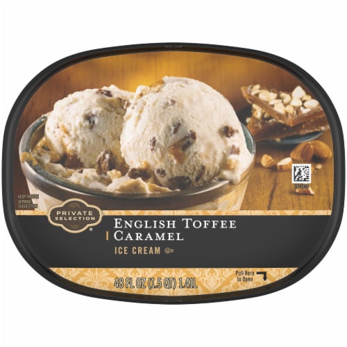 Private Selection® English Toffee Caramel Ice Cream Tub Perspective: bottom