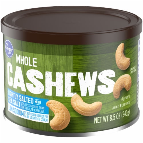 Kroger® Whole Lightly Salted Cashews Perspective: bottom