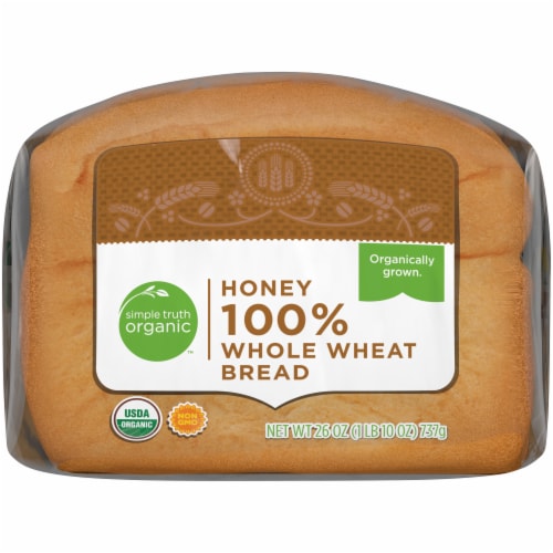 Simple Truth Organic™ Honey 100% Whole Wheat Bread Perspective: bottom
