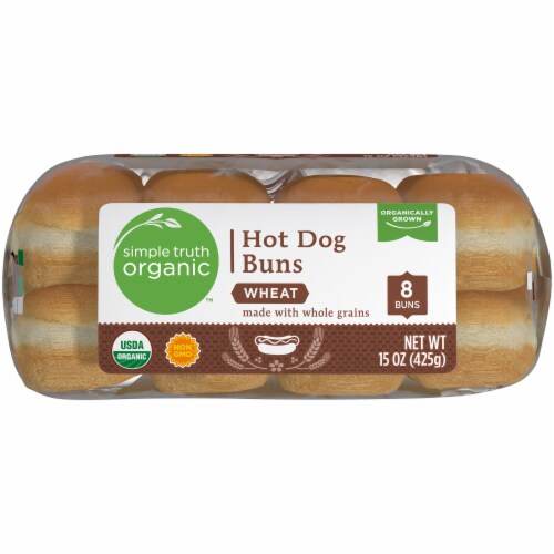 Simple Truth Organic™ Whole Grain Wheat Hot Dog Buns Perspective: bottom