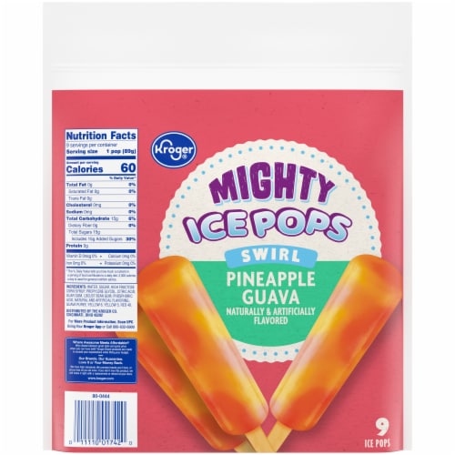 Kroger® Pineapple Guava Swirl Mighty Ice Pops Perspective: bottom