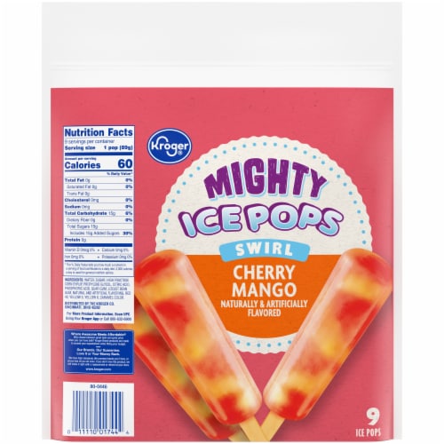 Kroger® Cherry Mango Swirl Mighty Ice Pops Perspective: bottom