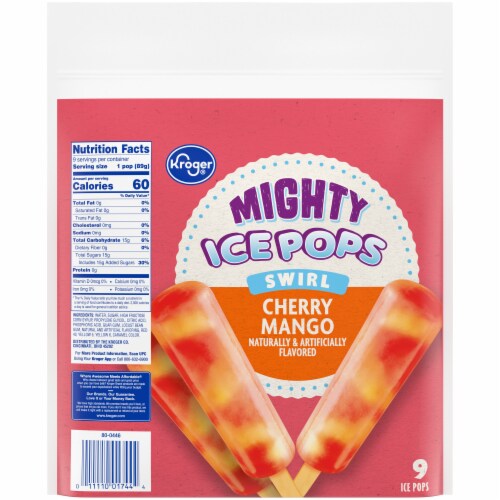 Kroger® Cherry Mango Swirl Mighty Ice Pops Perspective: bottom