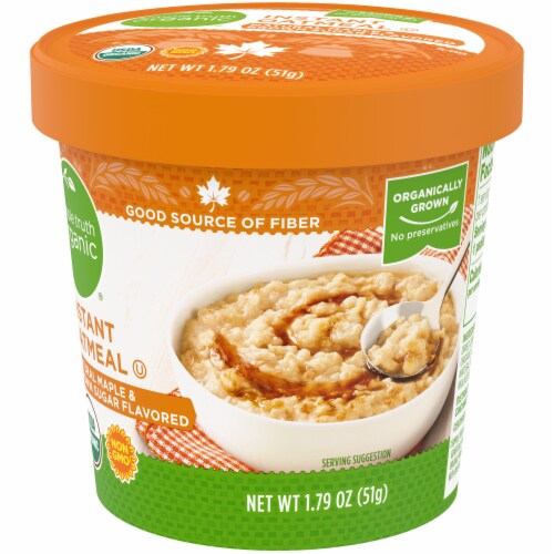 Simple Truth Organic® Maple & Brown Sugar Flavored Instant Oatmeal Packet Perspective: bottom