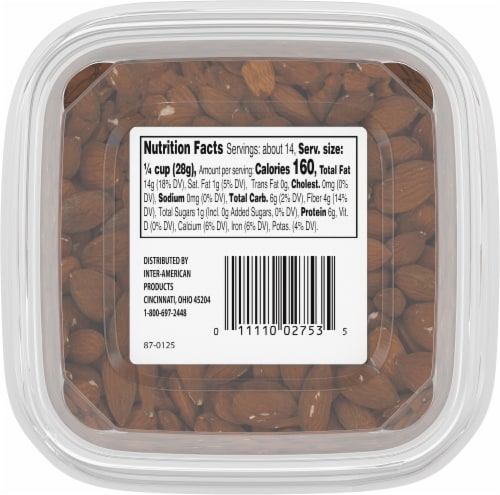 Pre Packaged Bulk Raw Almond Nuts Perspective: bottom
