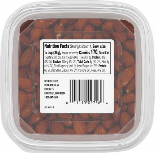 Pre Packaged Bulk Roasted & Salted Almond Nuts Perspective: bottom