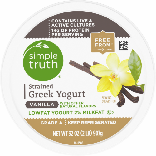 Simple Truth® 2% Low-fat Strained Vanilla Greek Yogurt Perspective: bottom
