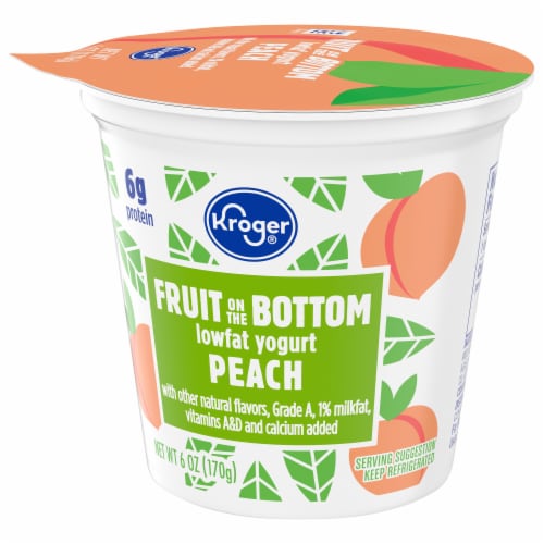 Kroger® Peach Fruit On The Bottom Lowfat Yogurt Cup Perspective: bottom