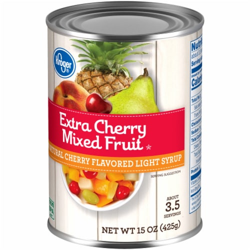 Kroger® Canned Extra Cherry Mixed Fruit in Light Syrup Perspective: bottom