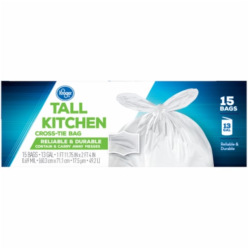 Kroger® Tall Kitchen Cross Tie Bags Perspective: bottom