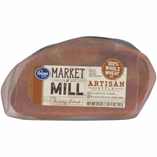 Kroger® Market & Mill™ 100% Whole Wheat Bakery Bread Perspective: bottom