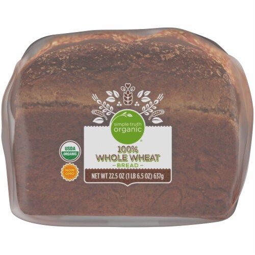 Simple Truth Organic® 100% Whole Wheat Round Top Bread Perspective: bottom