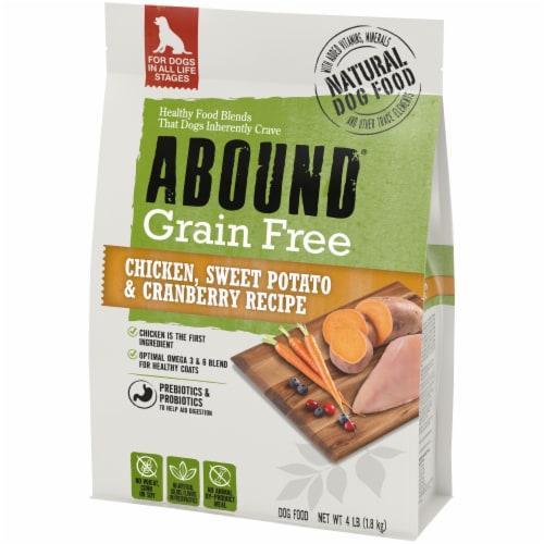 ABOUND® Grain Free All Life Stages Dry Dog Food Chicken Sweet Potato & Cranberry Perspective: bottom