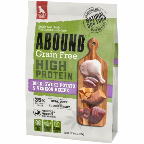 ABOUND® Grain Free High Protein Adult Dry Dog Food Duck Sweet Potato & Venison Perspective: bottom