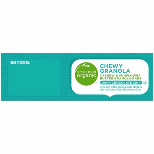 Simple Truth Organic™ Dark Chocolate Chip Cashew & Sunflower Butter Chewy Granola Bars Perspective: bottom