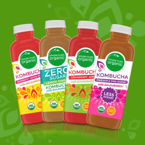 Simple Truth Organic™ Raspberry Lemon Ginger Kombucha Perspective: bottom