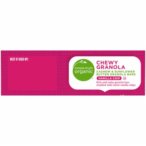 Simple Truth Organic™ Vanilla Chip Cashew & Sunflower Butter Energy Bars Perspective: bottom