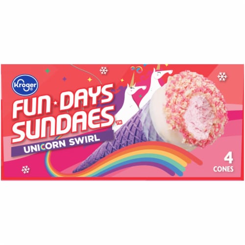 Kroger® Fun Days Sundaes™ Unicorn Swirl Sundae Cones Perspective: bottom
