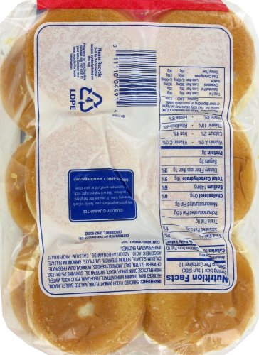 Van de Kamp's White Mini Slider Buns Perspective: bottom