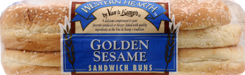 Western Golden Sesame Sandwich Buns Perspective: bottom
