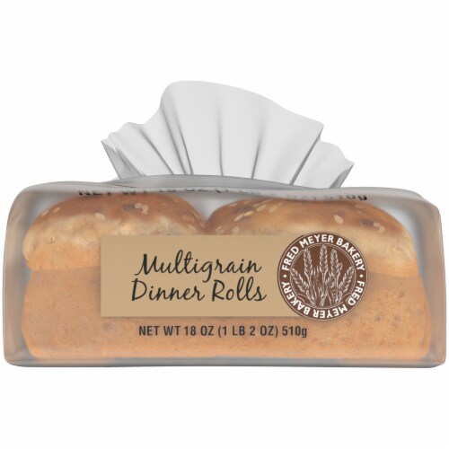 Fred Meyer® Bakery Multigrain Dinner Rolls 8 Count Perspective: bottom