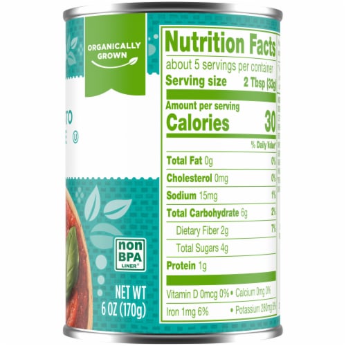 Simple Truth Organic™ Tomato Paste Perspective: bottom