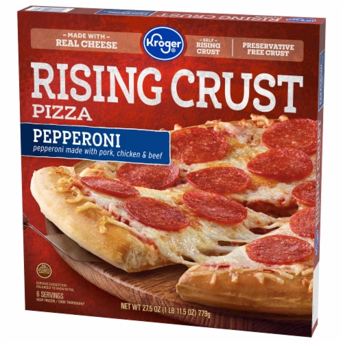 Kroger® Pepperoni Rising Crust Frozen Pizza Perspective: bottom