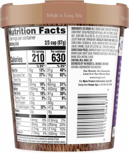 Kroger® Deluxe Brookie Brownie & Cookie Ice Cream Pint Perspective: bottom