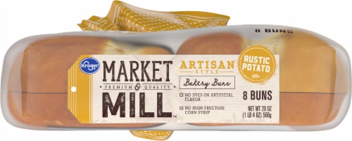 Kroger® Market & Mill Artisan Style Rustic Potato Hamburger Buns Perspective: bottom