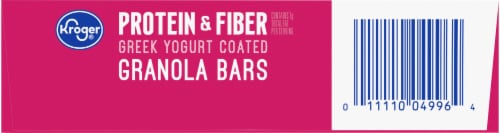 Kroger® Protein & Fiber Raspberry Vanilla Greek Yogurt Coated Granola Bars Perspective: bottom