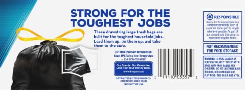 Kroger® 30 Gallon Large Drawstring Trash Bags Perspective: bottom