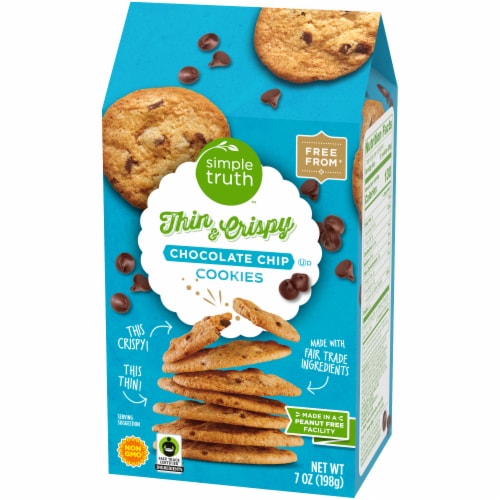 Simple Truth® Thin & Crispy Chocolate Chip Cookies Perspective: bottom
