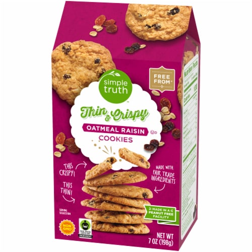 Simple Truth® Thin & Crispy Oatmeal Raisin Cookies Perspective: bottom