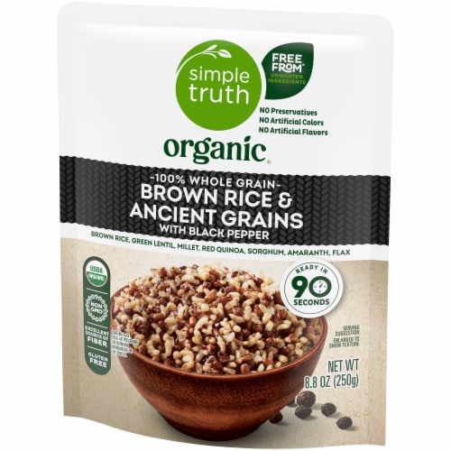Simple Truth Organic® 100% Whole Grain Brown Rice & Ancient Grains with Black Pepper Perspective: bottom