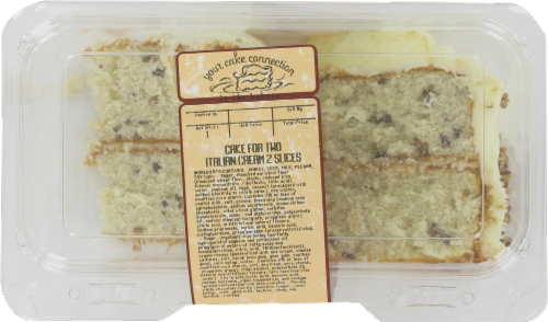 Bakery Fresh Goodness Italian Creme Cake Slices 2 Count Perspective: bottom