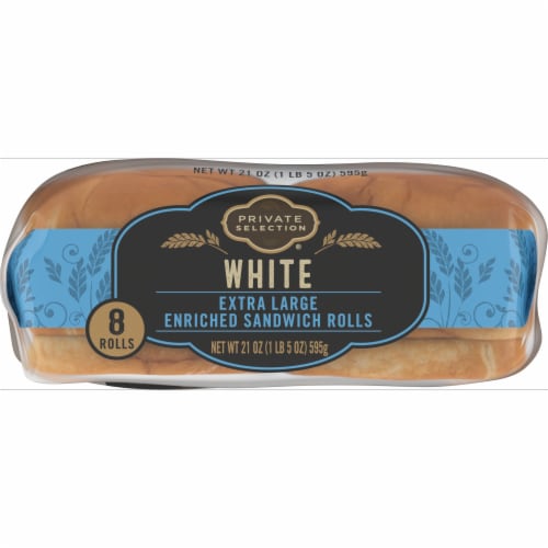 Private Selection® White Extra Large Enriched Sandwich Rolls Perspective: bottom